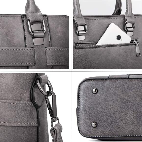 Designer Handbag for Women Ladies Handbags PU Leather  Aa167-grey - Picture 5 of 8